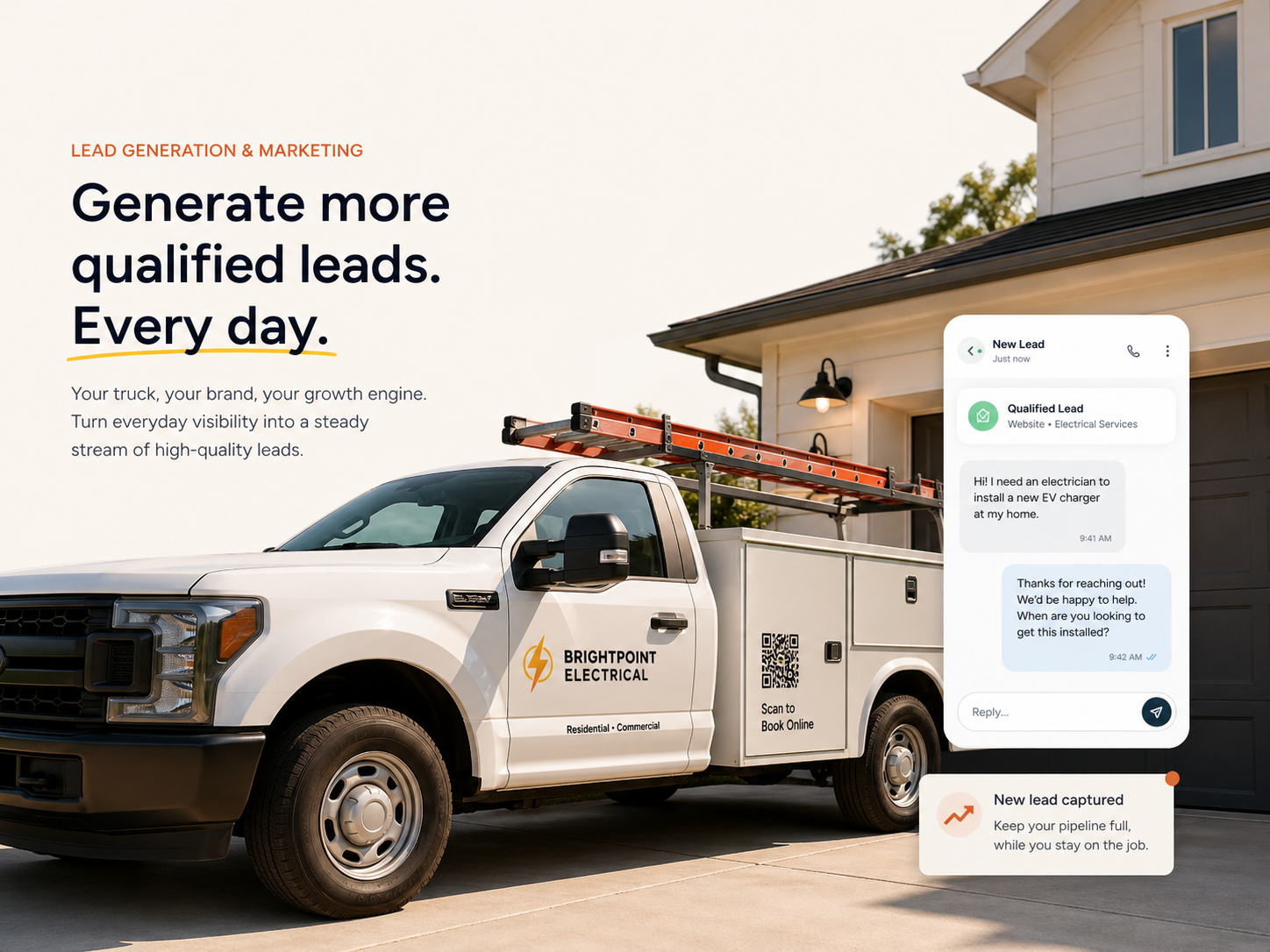 Lead generation with truck branding and qualified leads